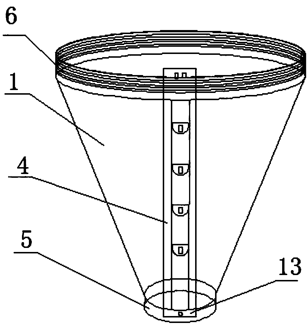 Inverted-conical open-type LED lamp