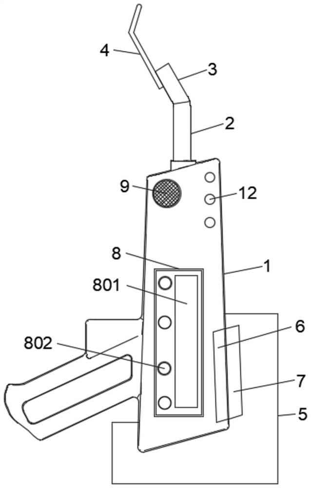 Charging type plastic repair welding gun with protection function