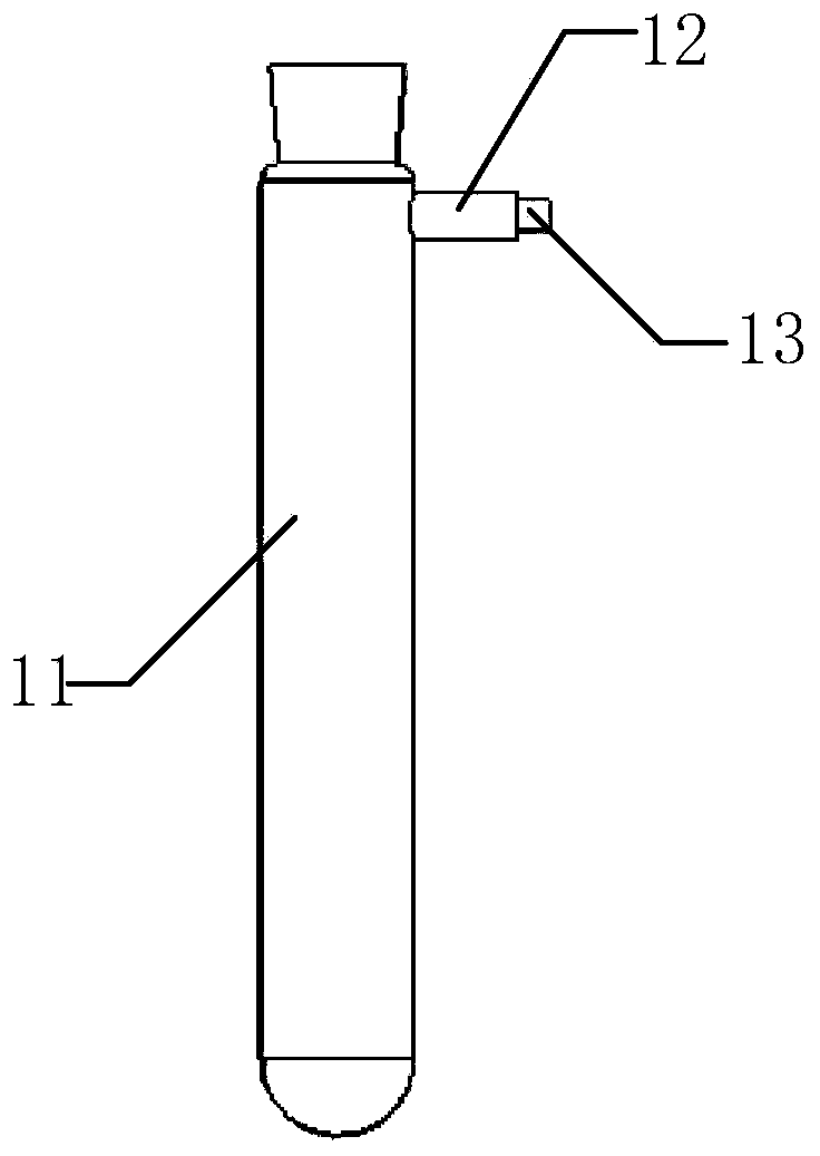 Ground branched test tube and solid-liquid mixing experimental device for middle school experiments