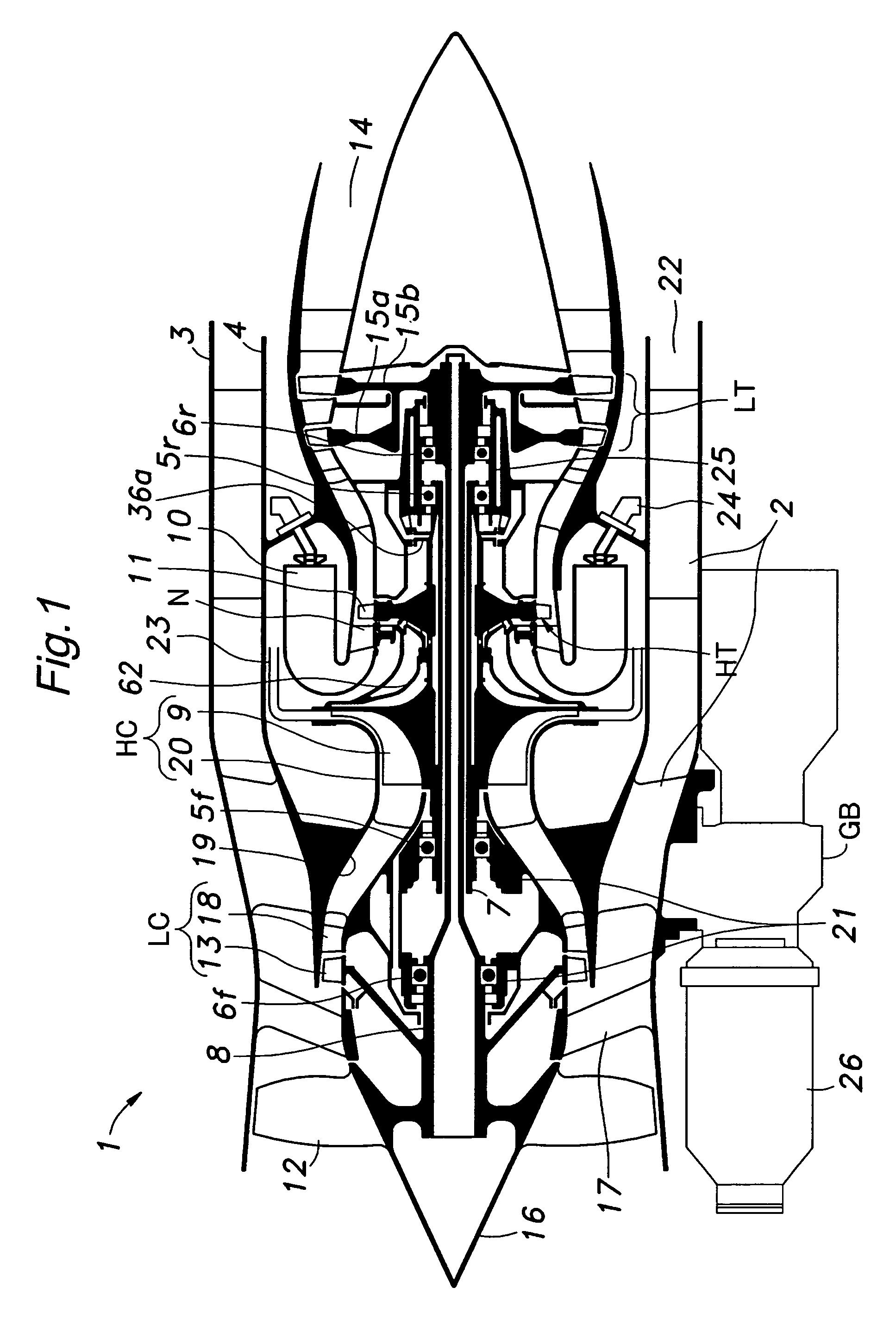 Device for supplying secondary air in a gas turbine engine