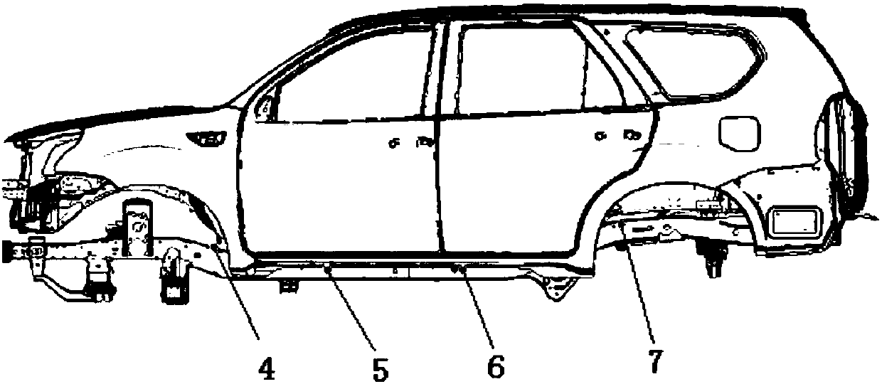 Vehicle body bending mode identification method under full vehicle mode