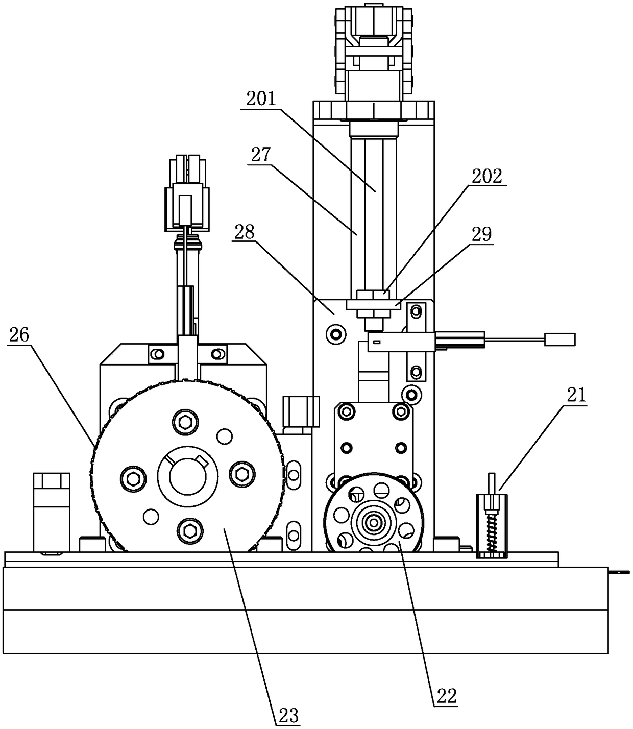 Connector contact pin bending trimming device