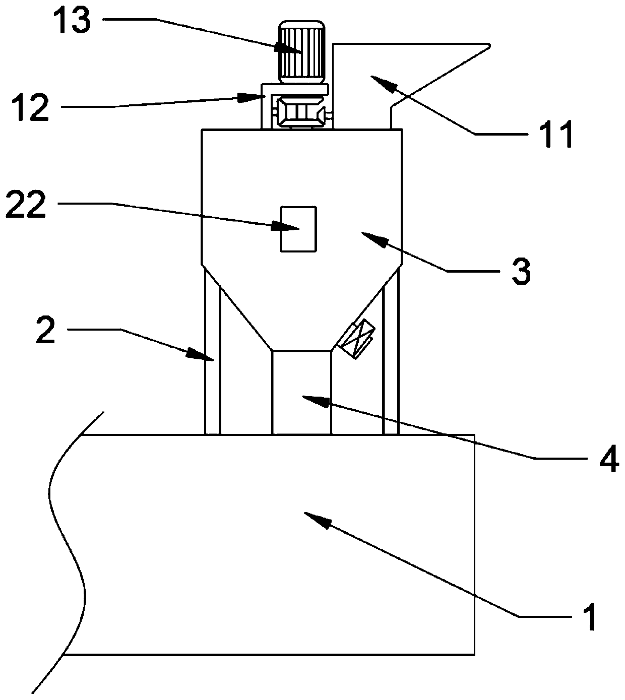 Unloading device of plastic injection molding machine