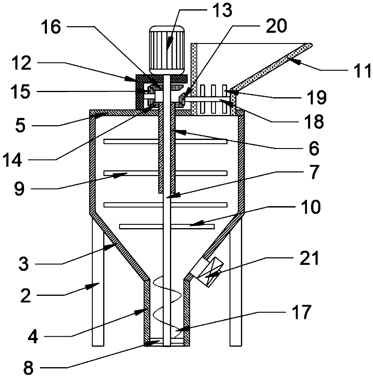 Unloading device of plastic injection molding machine