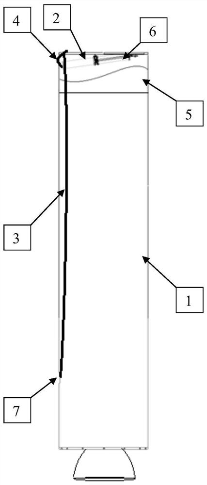 A device and method for pendant conversion of the first sub-stage rocket body of a launch vehicle based on metal honeycomb buffer