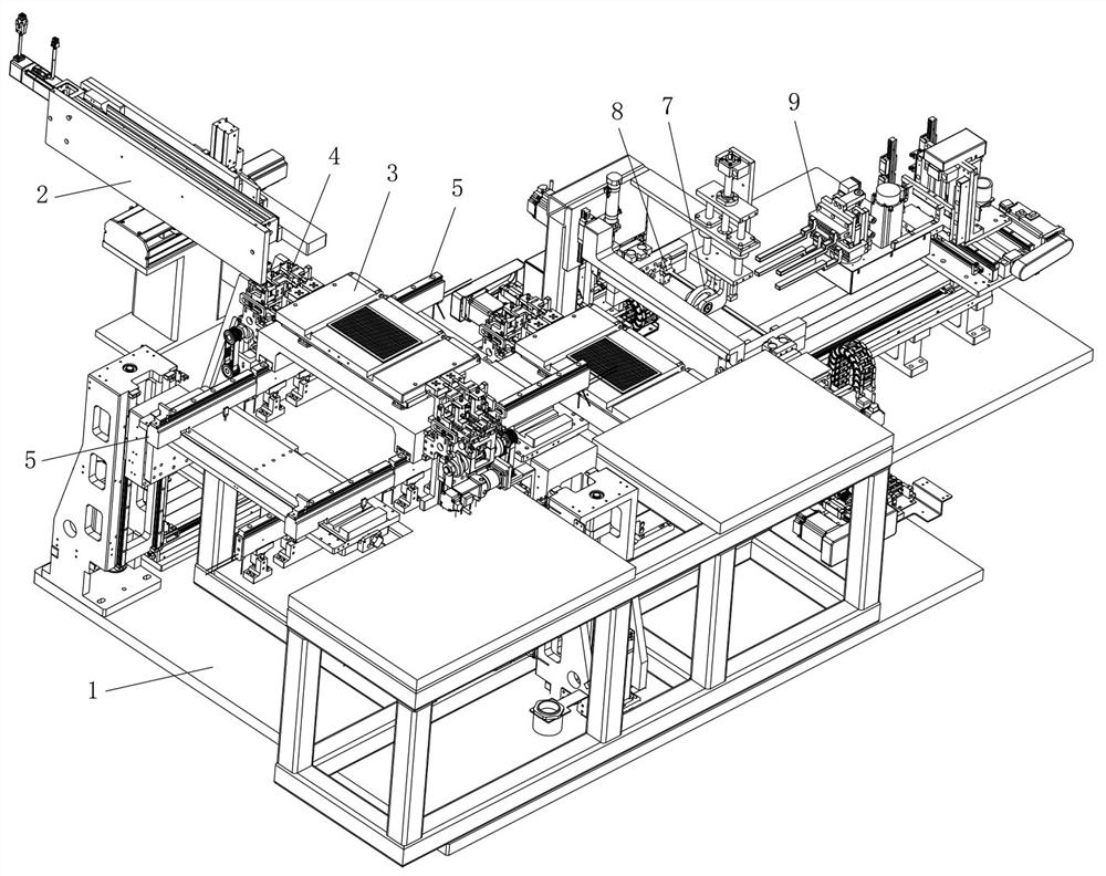 Platform circulation supply type lamination production line and circulation lamination process thereof