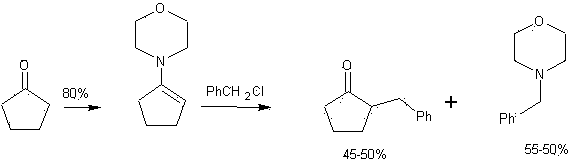 Synthetic method for 2-benzyl cyclopentanone
