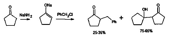 Synthetic method for 2-benzyl cyclopentanone
