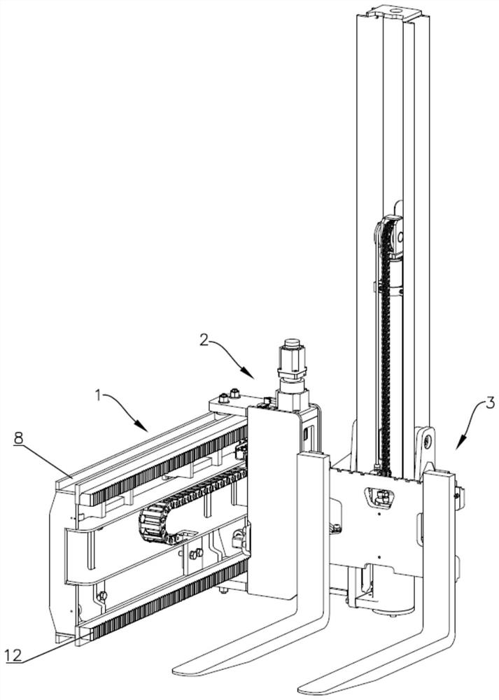 Safety type electro-hydraulic fork head device and three-way forklift