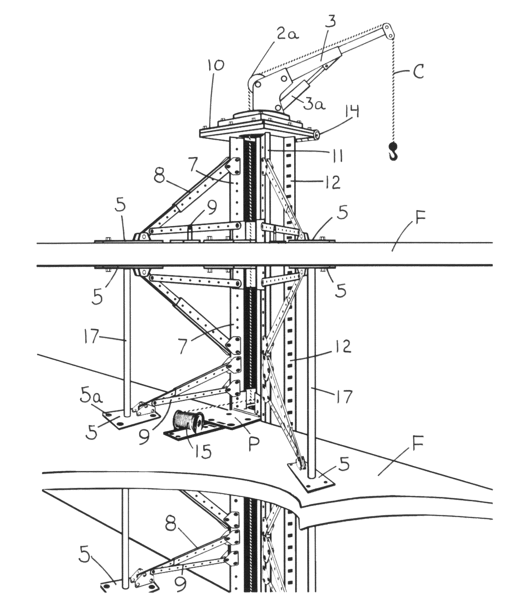 Self-climbing hoist, deck and scaffold platform system