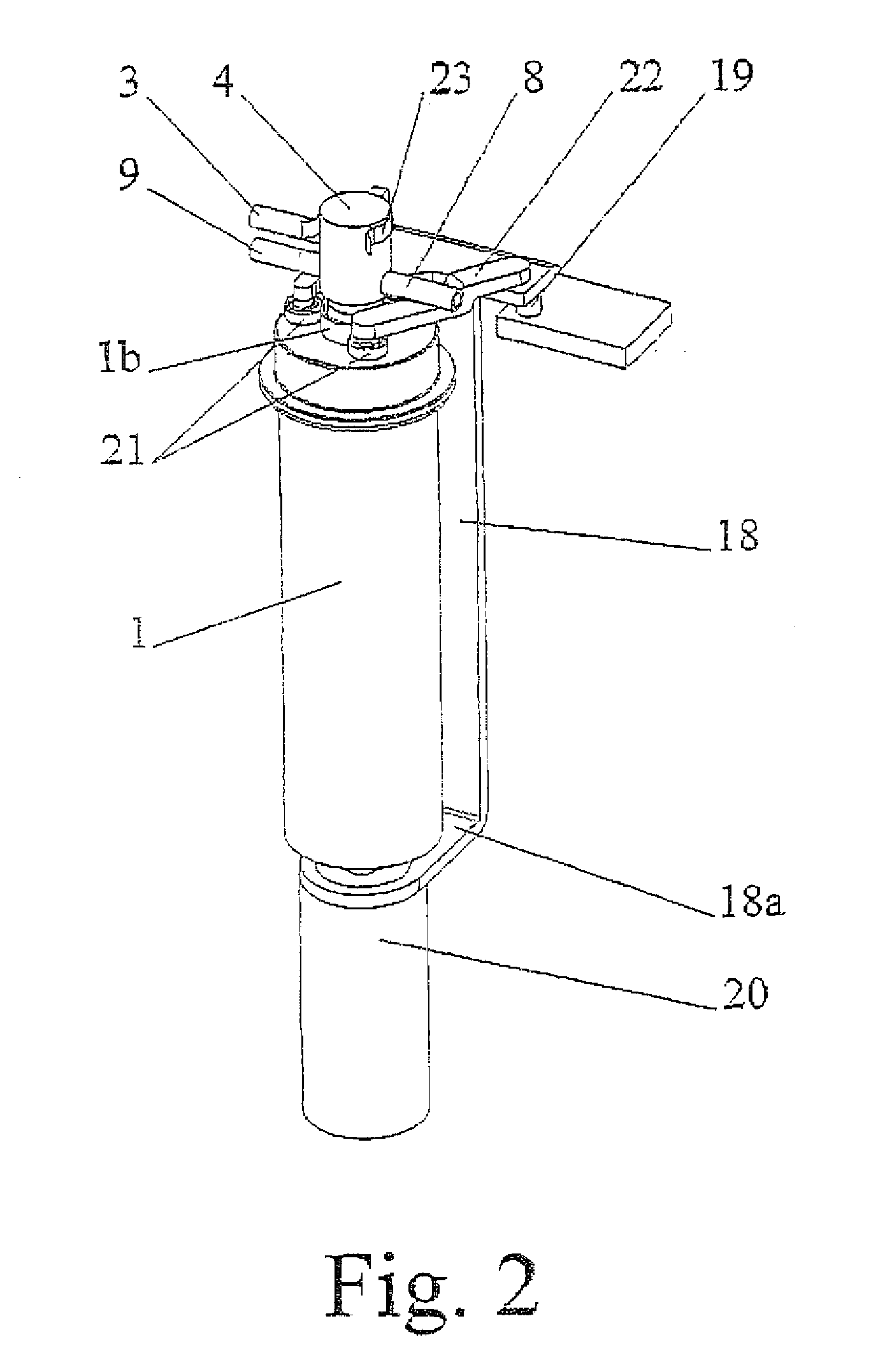 Disposable device for the continuous centrifugal separation of a physiological fluid