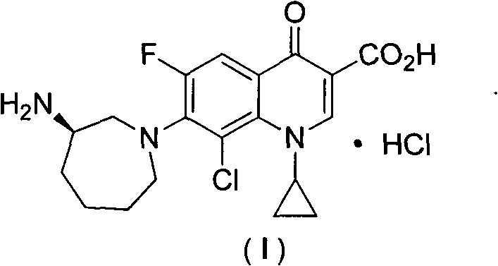 Method for preparing besifloxacin hydrochloride