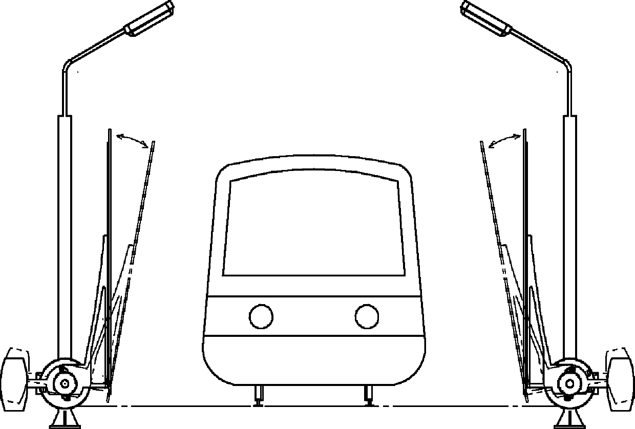 Self-generating railway road lamp for generating power by using coil springs and suction effect