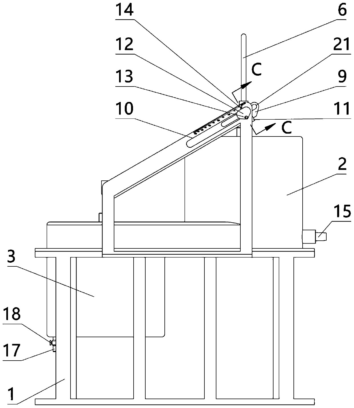 Drug concentration adjusting device for anesthesiology department