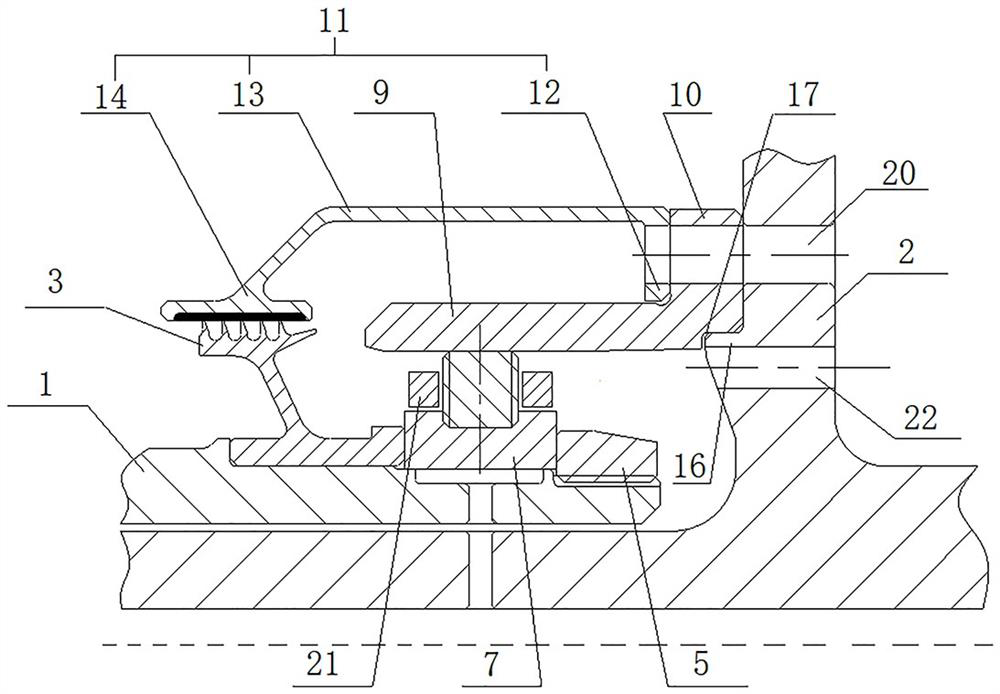 Intermediate fulcrum outer ring supporting structure of engine