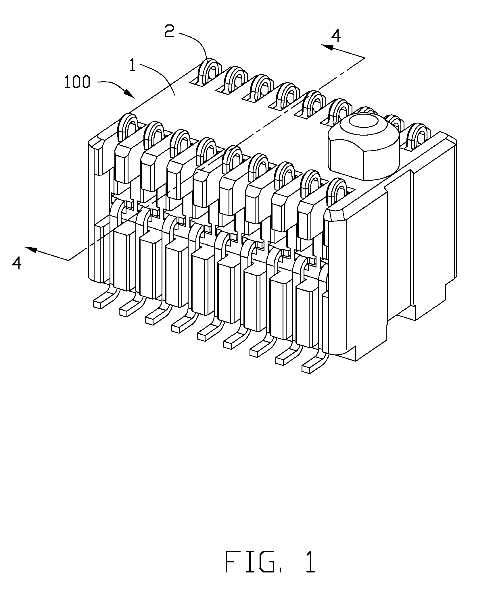 Electrical connector with drainage channels