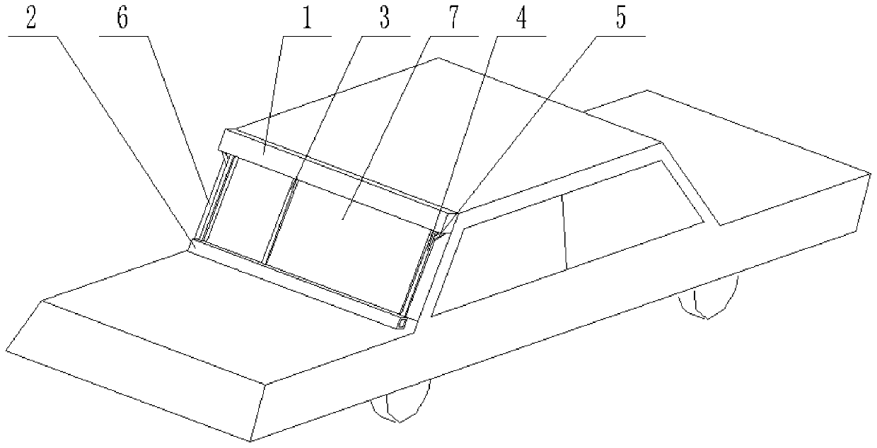 Automobile glass scraping device