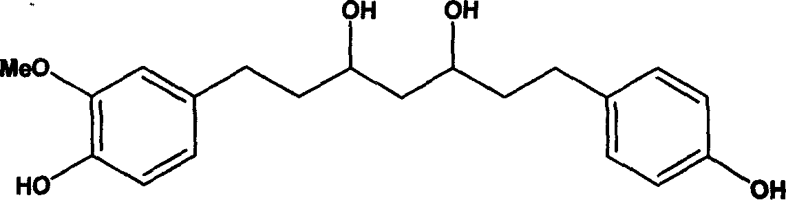 Method for extracting diaryl heptane compounds from galangas