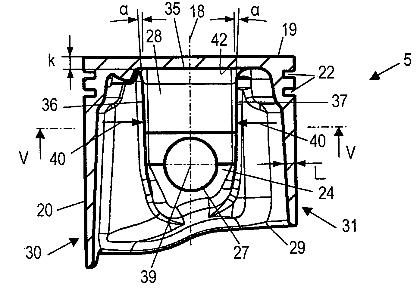 Piston for a two-stroke engine and a method of making the same