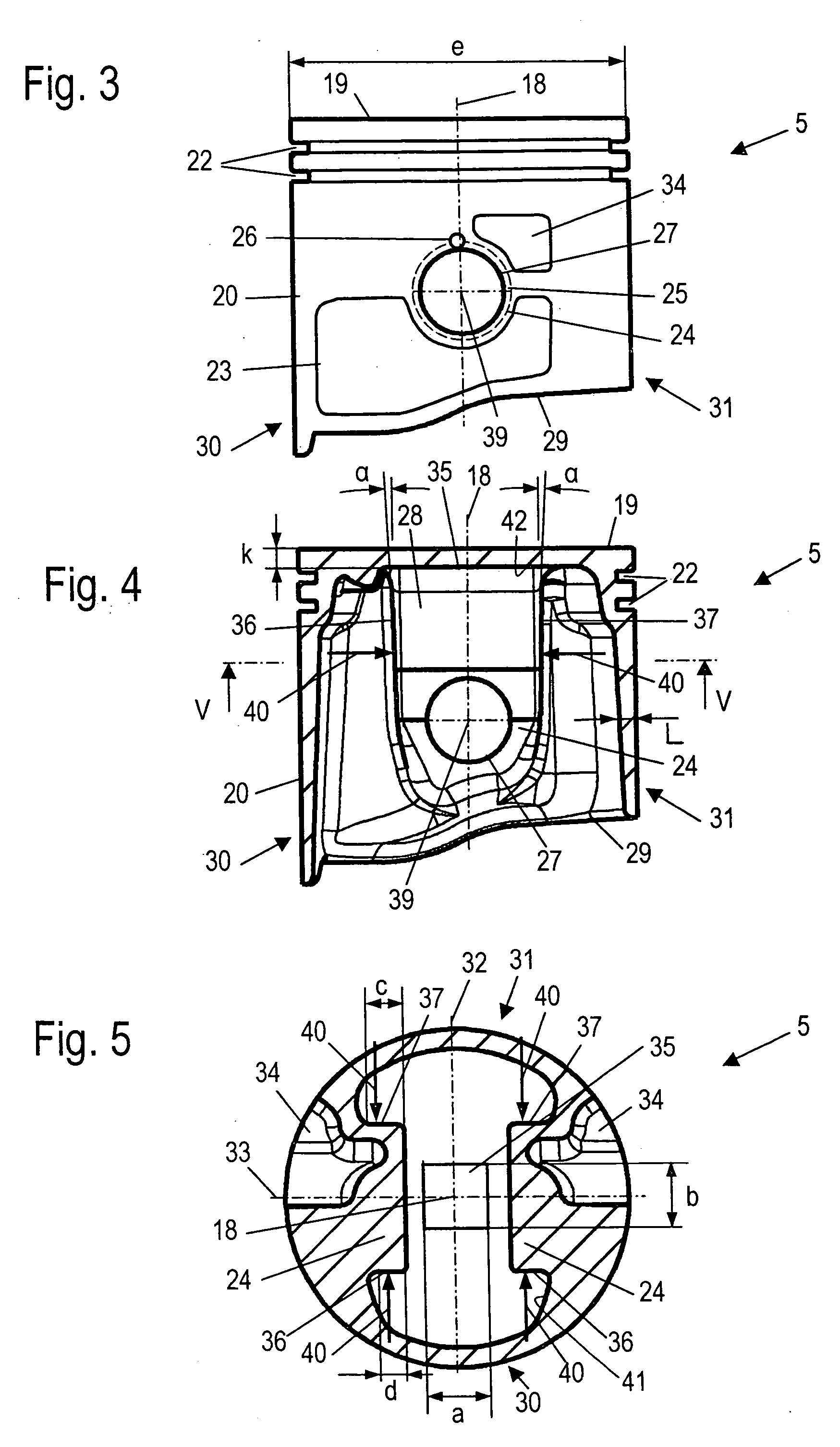 Piston for a two-stroke engine and a method of making the same