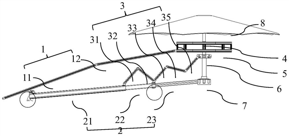 Ceiling telescopic structure