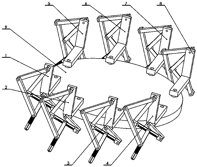 Robot based on planar connecting rod mechanism