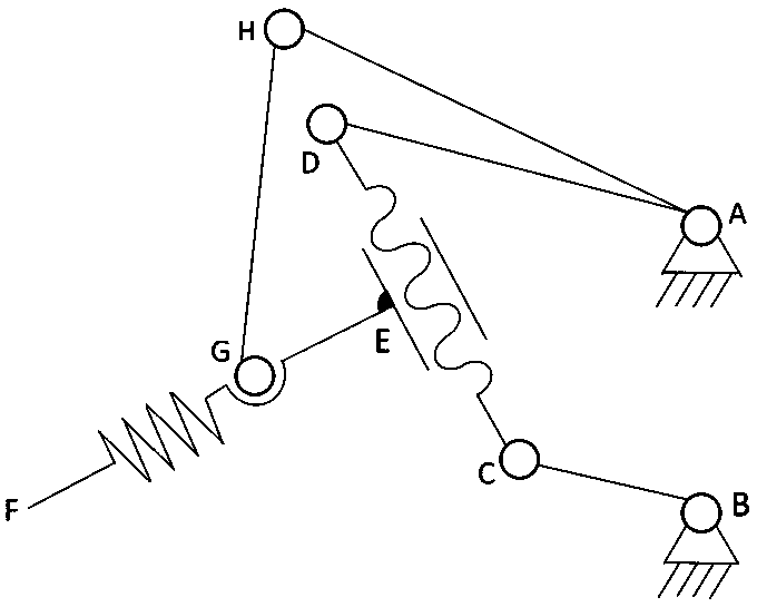 Robot based on planar connecting rod mechanism