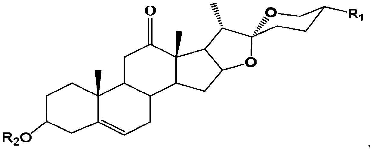 Polygonatum sibiricum steroid sapogenin and preparation method and application thereof