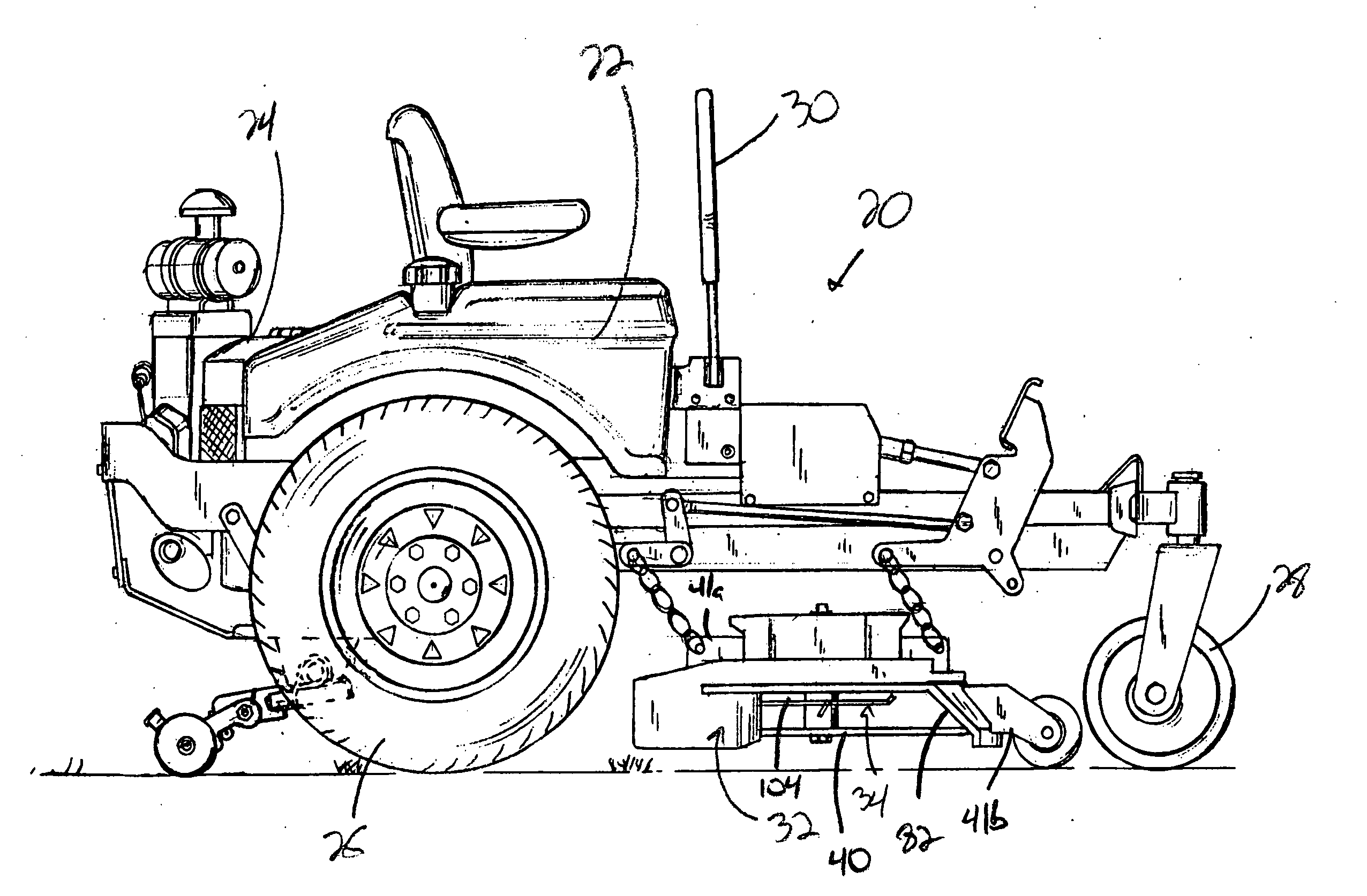 Lawnmower having mulching cutter deck assembly