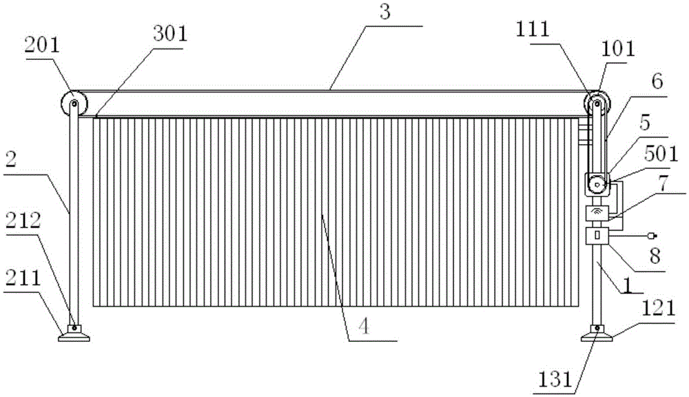 Parterre plantation shading curtain based on internet of things technology