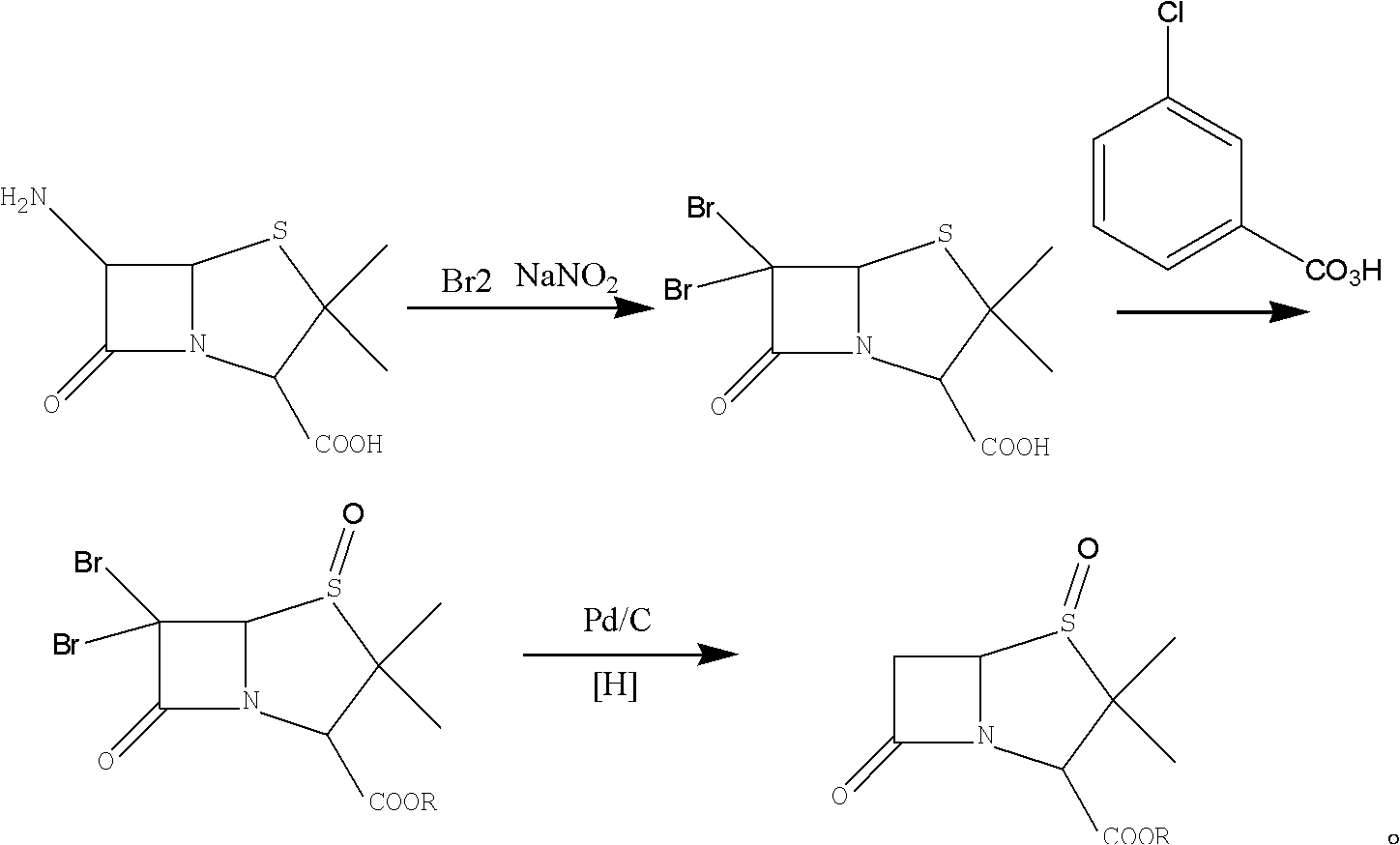 Method for preparing penicillanic acid sulfoxide diphenyl methyl ester