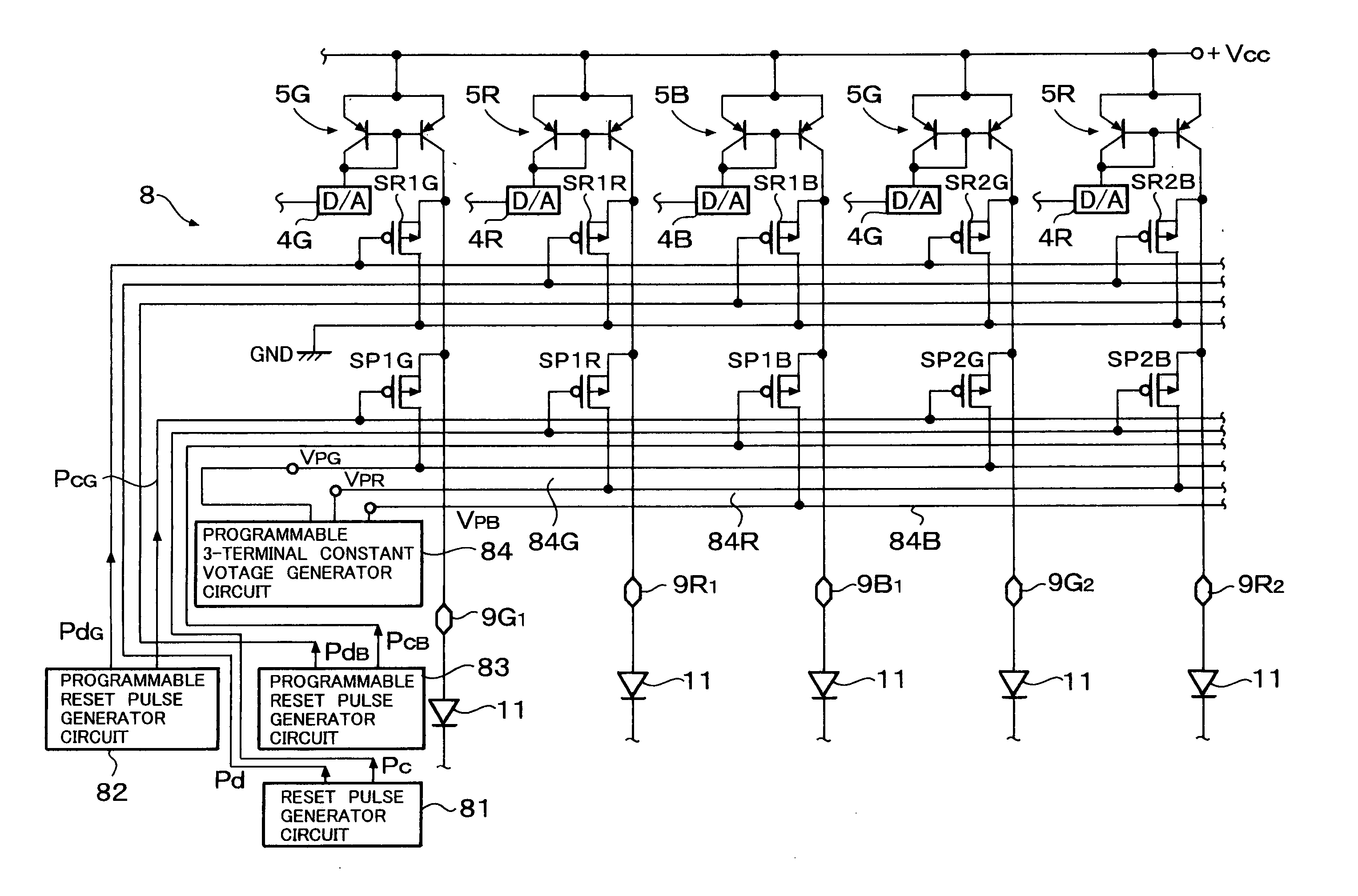 Organic EL panel drive circuit and organic EL display device using the same drive circuit