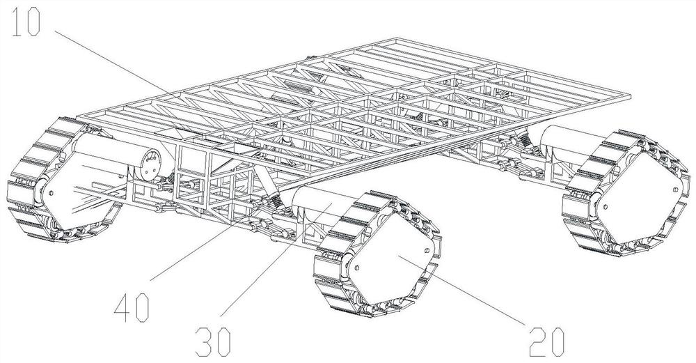 Underwater robot crawler walking chassis and underwater robot