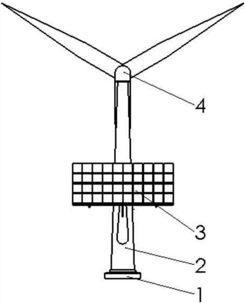 Wind-solar complementary integrated power generation structure