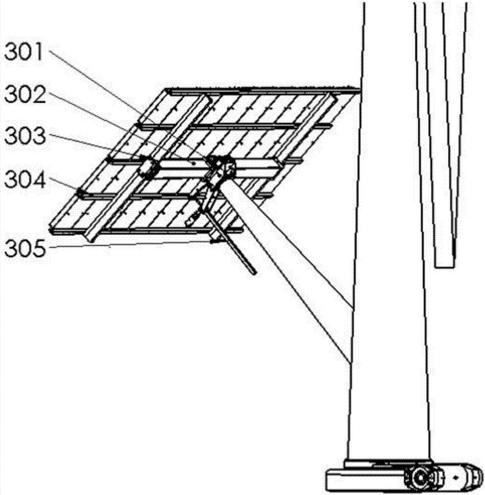 Wind-solar complementary integrated power generation structure