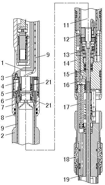A connection method and structure of a seal inspection pup joint and a test and adjustment pup joint