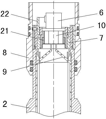 A connection method and structure of a seal inspection pup joint and a test and adjustment pup joint