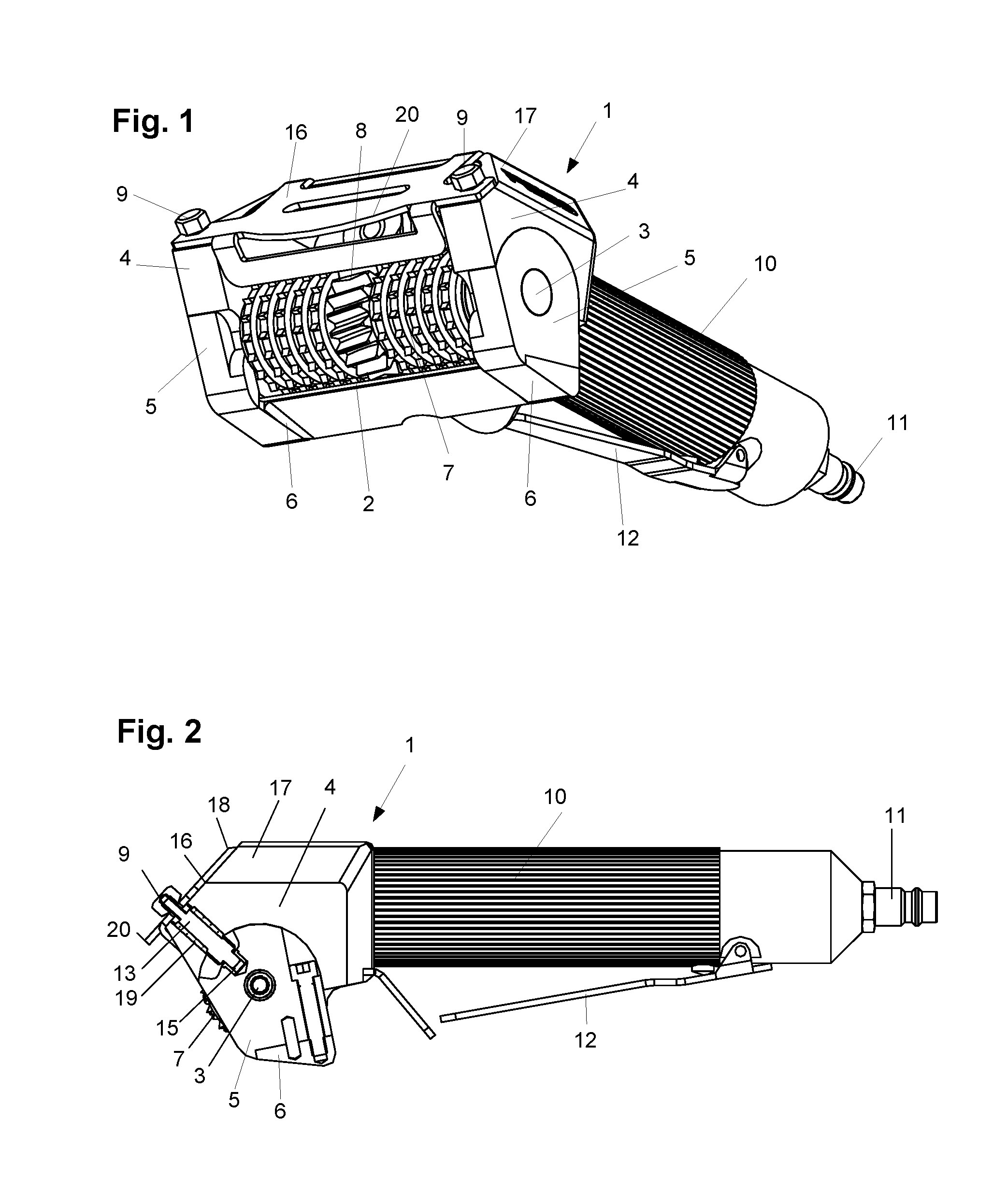Handheld skinning device with a simple blade replacement