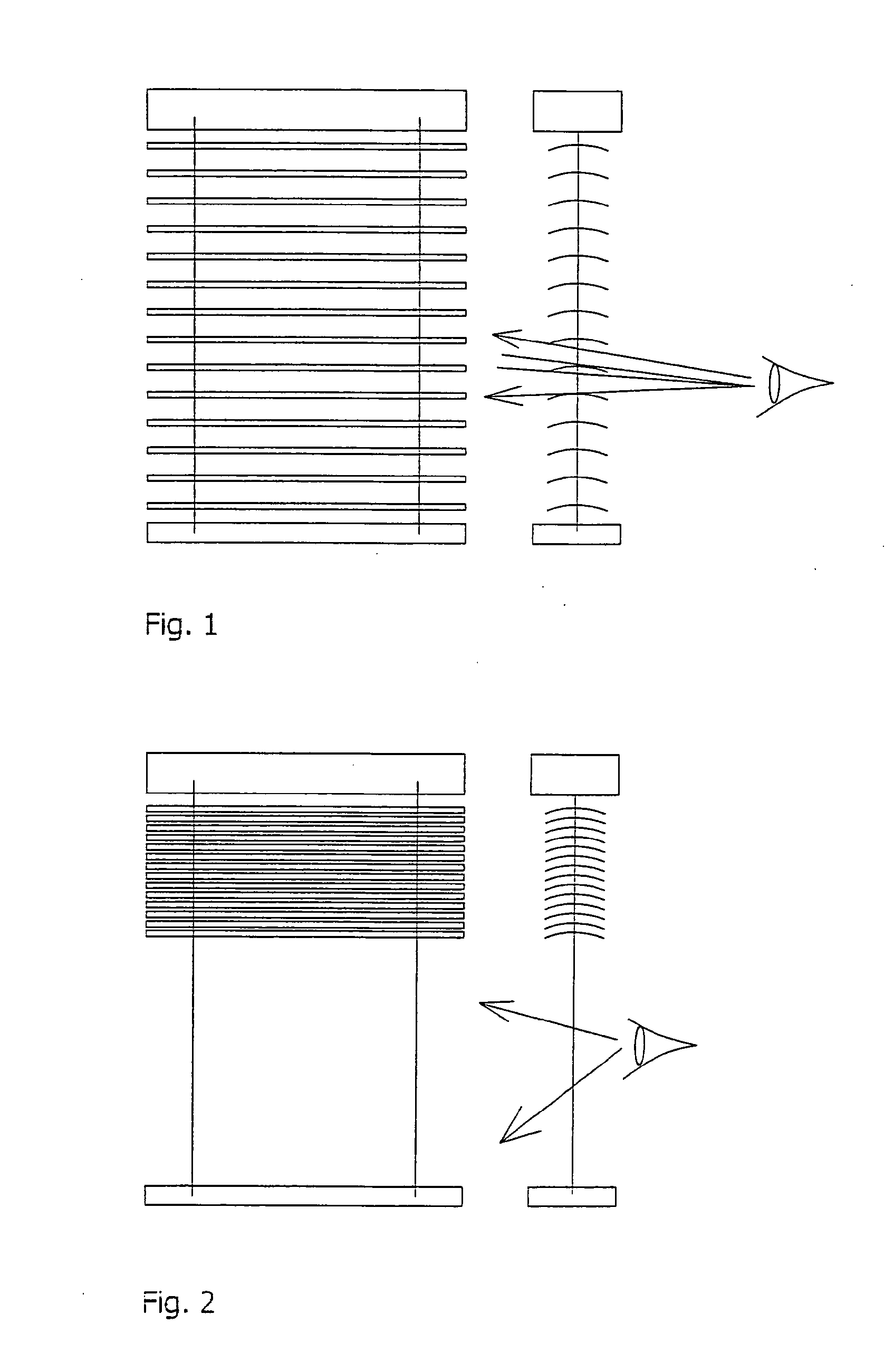 Blind device  for light protection and displaying of information