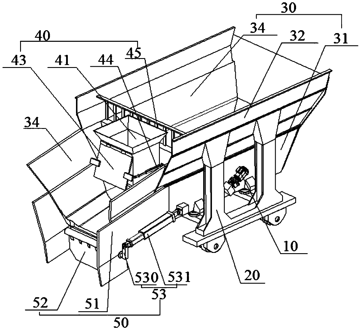 Raw material and ingredient transportation device