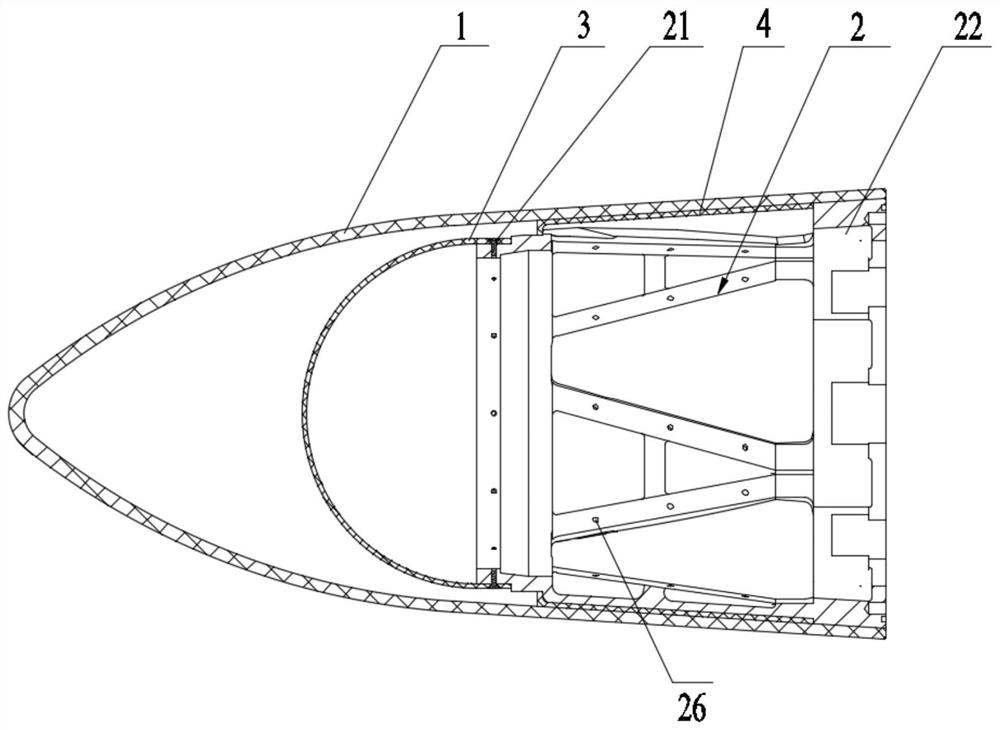 Active and passive radar seeker radome and aircraft