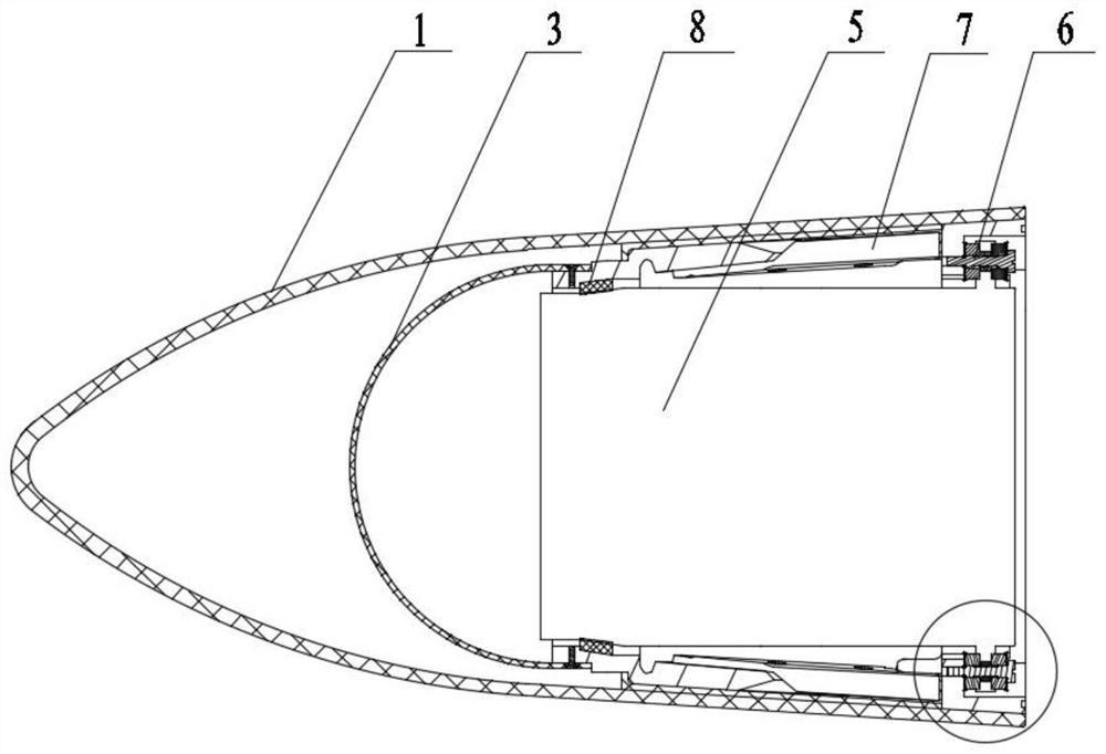 Active and passive radar seeker radome and aircraft