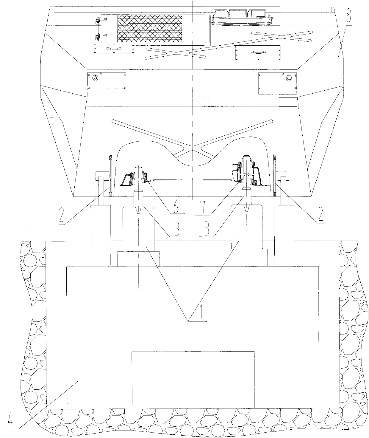 Processing method of steering vertical axle seat of 8×8 wheeled armored vehicle