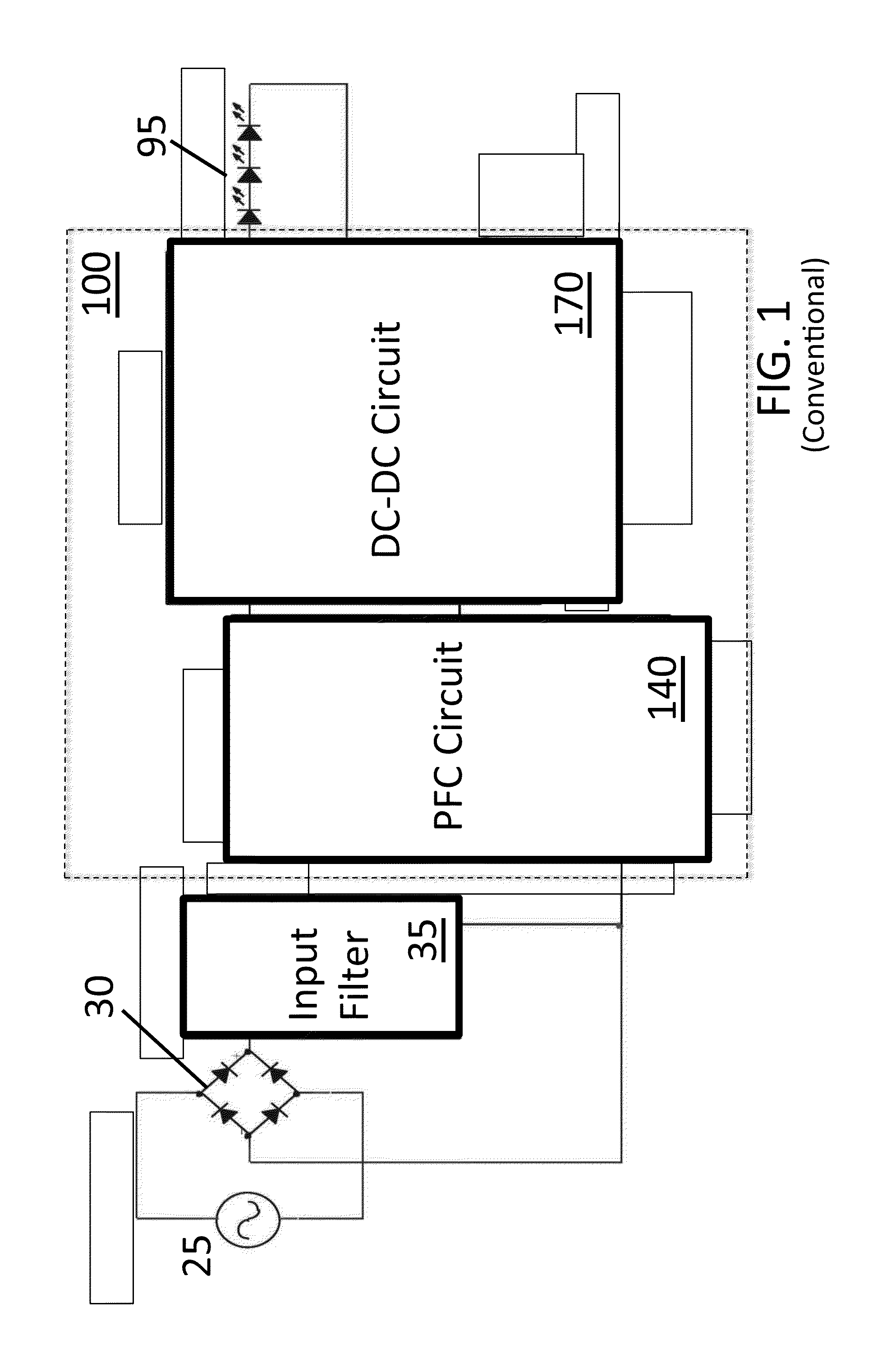 Single-stage ac-dc power converter with flyback pfc and improved thd