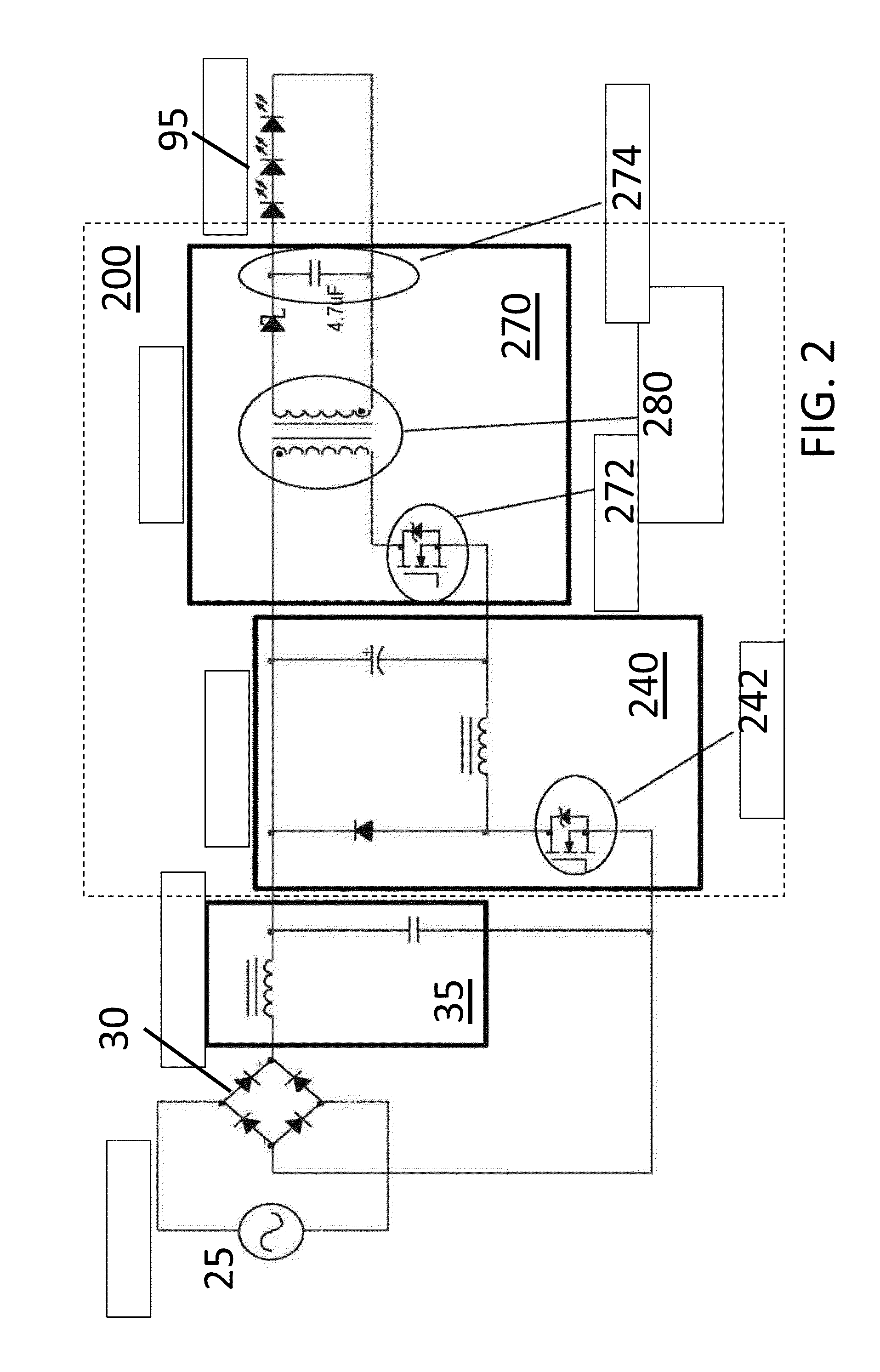 Single-stage ac-dc power converter with flyback pfc and improved thd