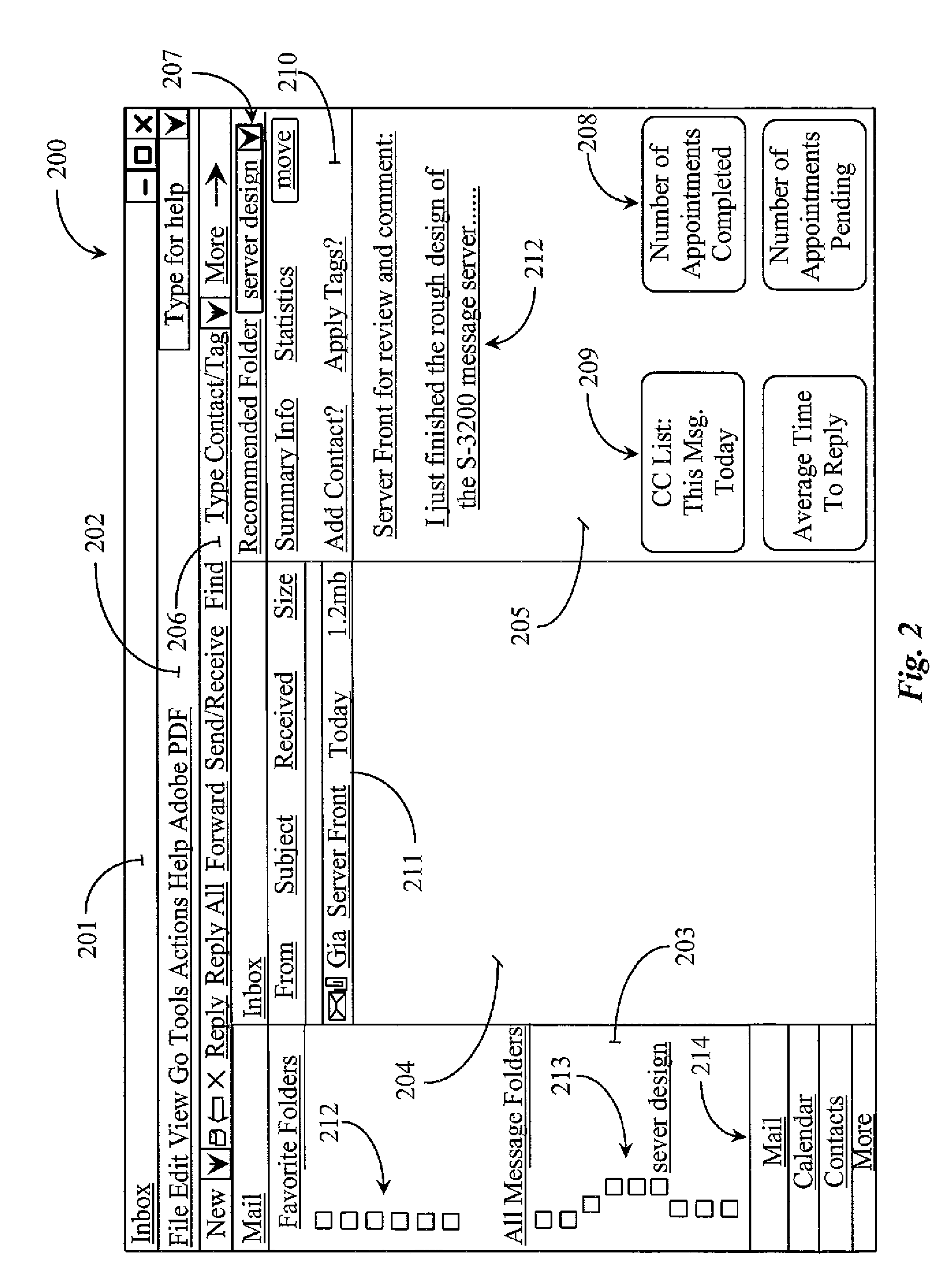 System for Creating Associations Between Elements of a Message Application