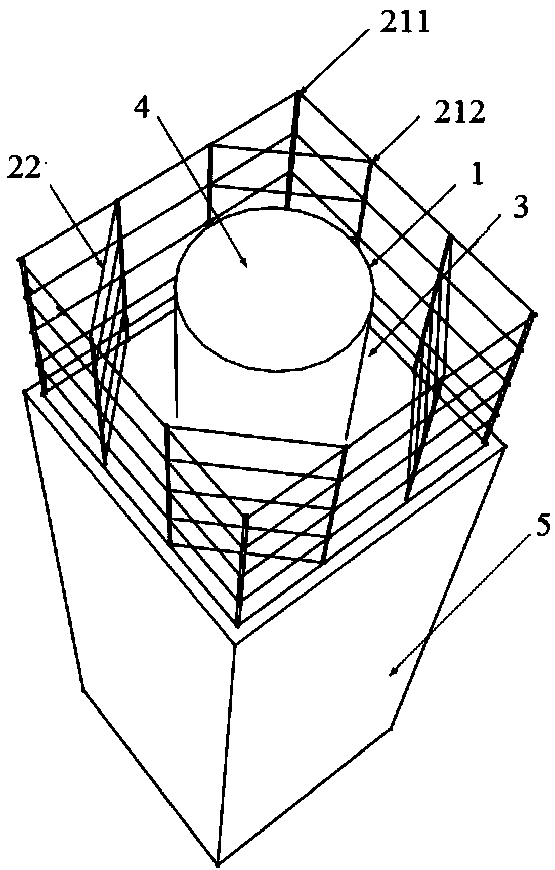 Damage-controllable steel tube-reinforced concrete column and manufacturing method thereof