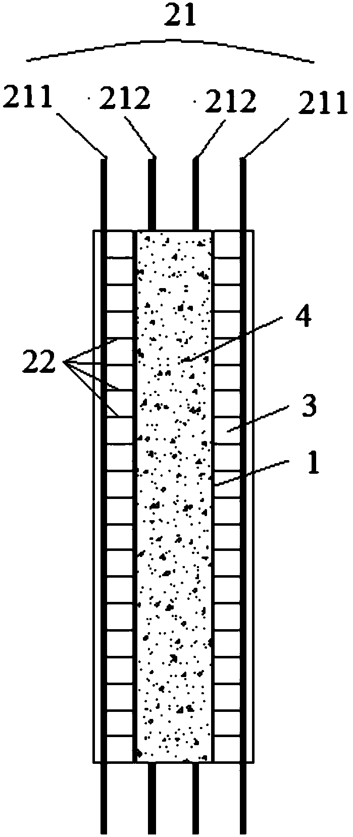 Damage-controllable steel tube-reinforced concrete column and manufacturing method thereof