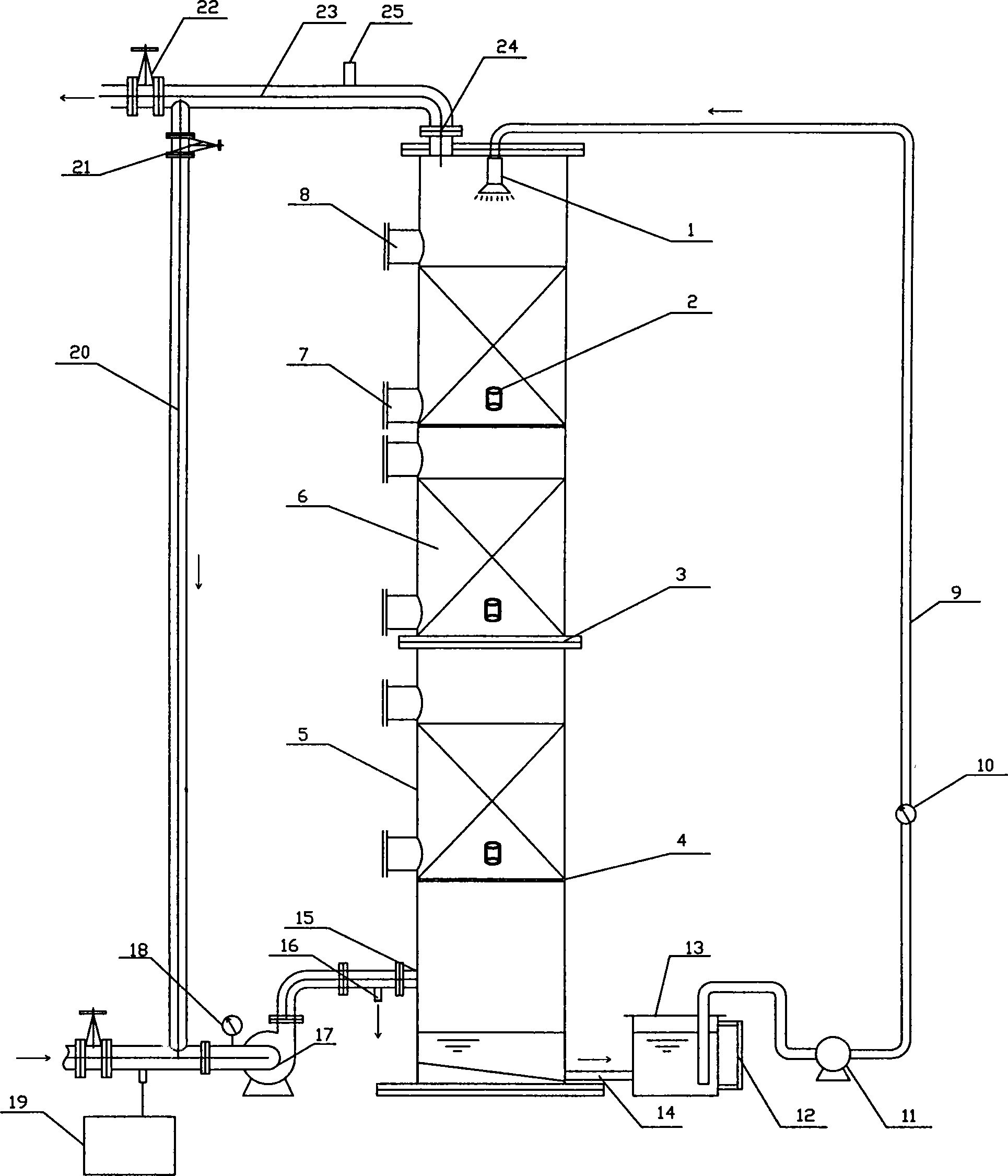 Biological dripping and filtering system for purifying organic waste gases and method quick-speed preparing mvcoderm