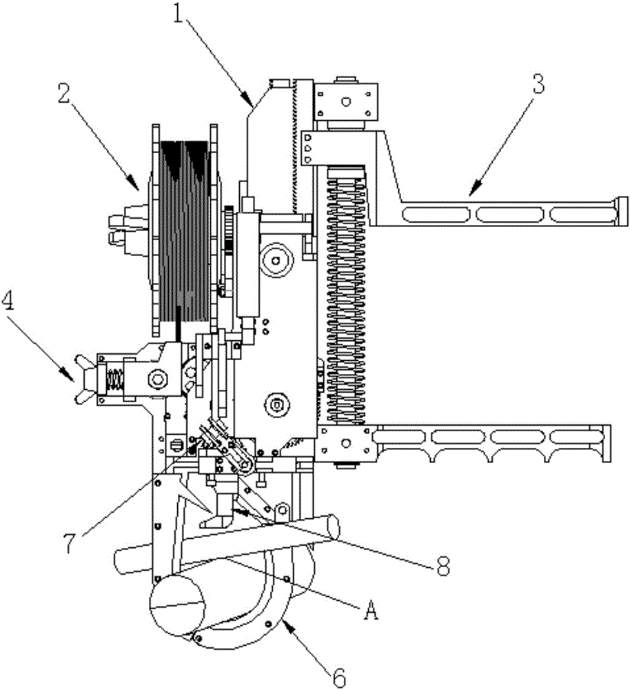 Automatic reinforcing steel bar binding machine